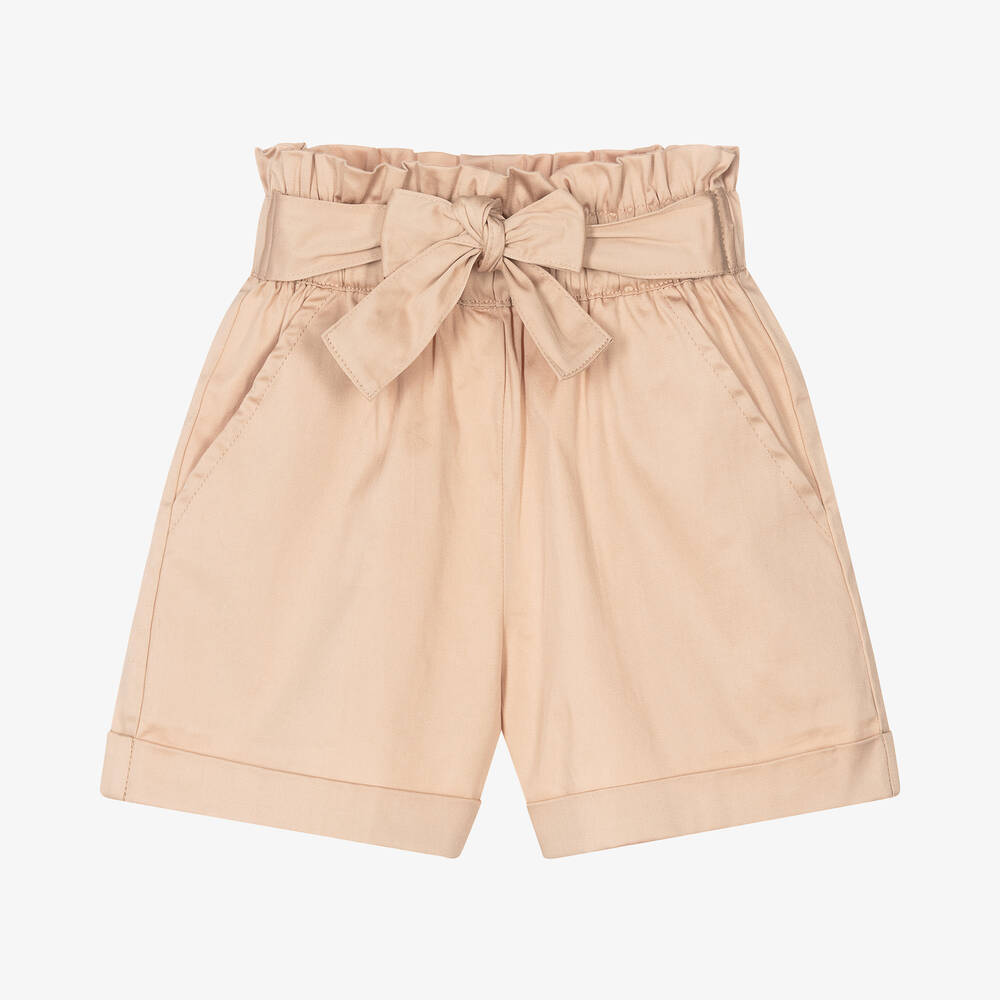 iDO Baby - Beige Baumwollshorts für Mädchen | Childrensalon