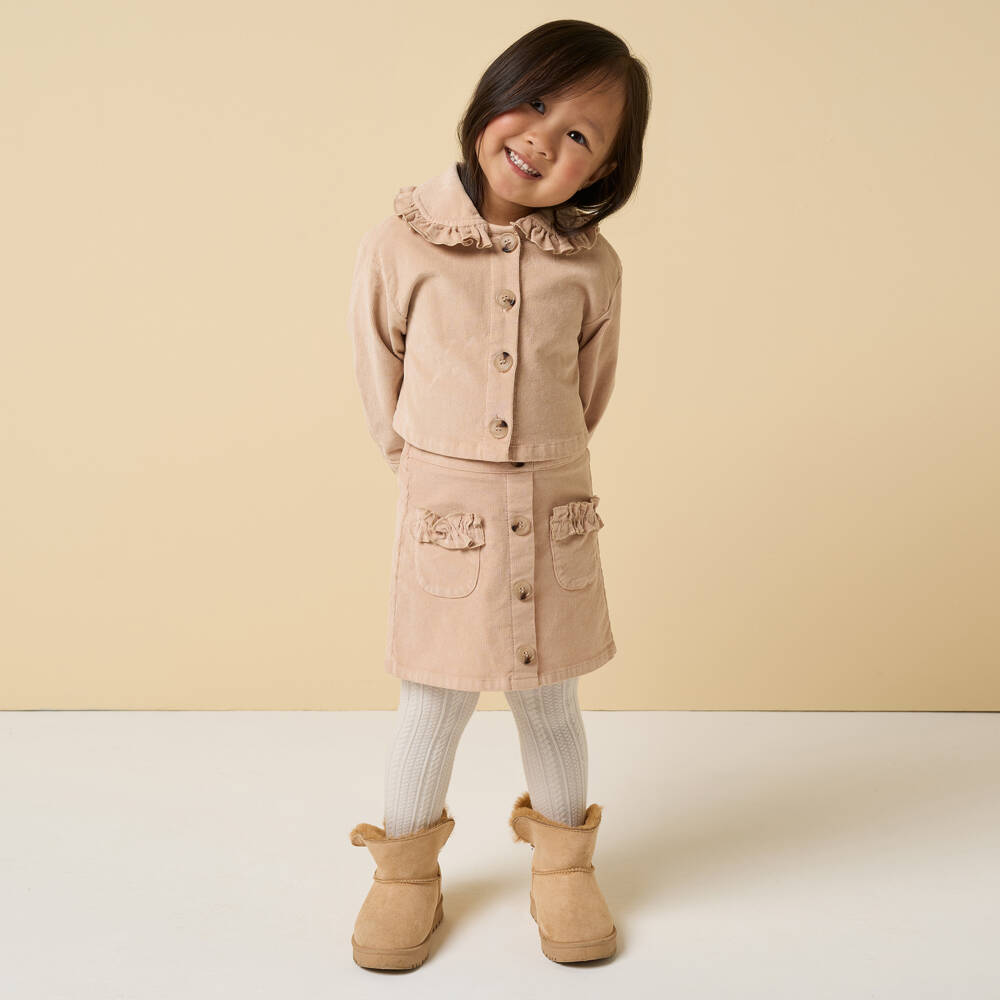 iDO Малыши-Girls Beige Frilled Skirt Ensemble | Childrensalon Outlet