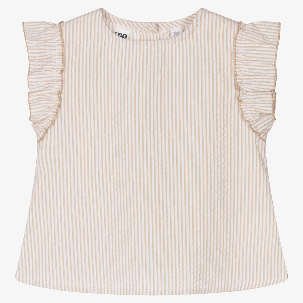 iDO Baby - Бежевая блузка в тонкую полоску | Childrensalon