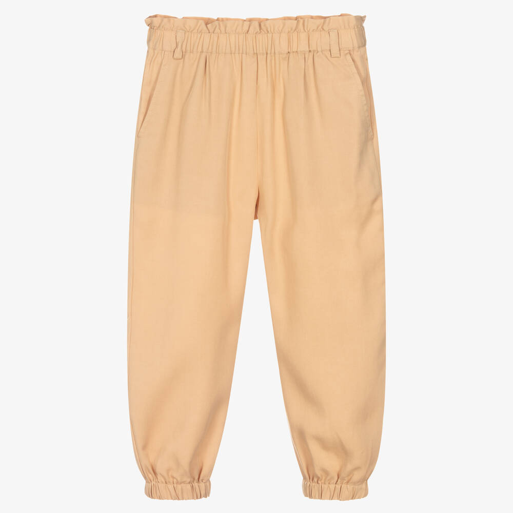 iDO Baby-Girls Beige Tapered Trousers | Childrensalon Outlet