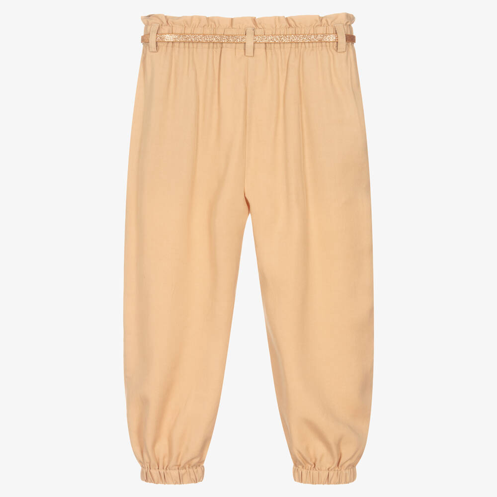 iDO Baby-Girls Beige Tapered Trousers | Childrensalon Outlet