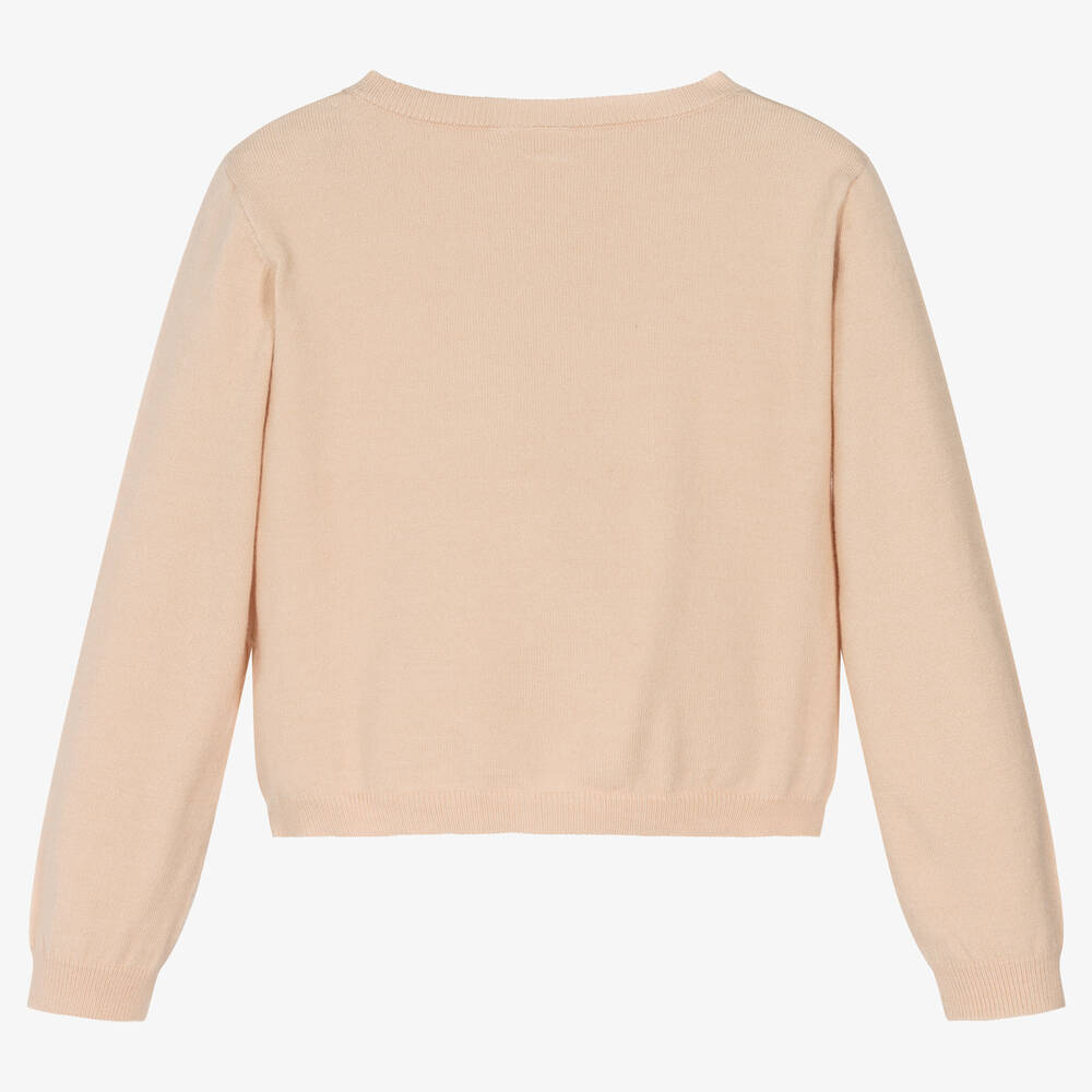 iDO Baby-Girls Beige Viscose Knit Cardigan | Childrensalon Outlet
