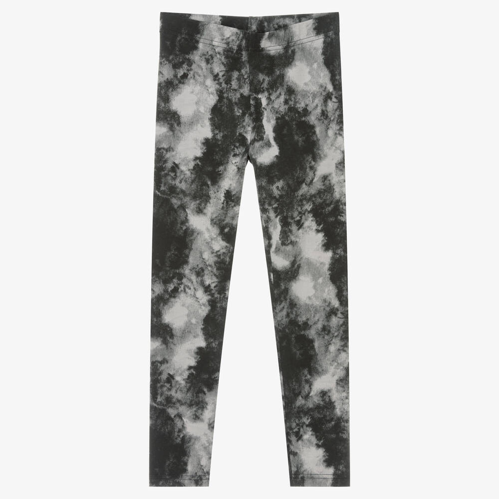 iDO Junior - Schwarze Leggings in Acid-Waschung | Childrensalon