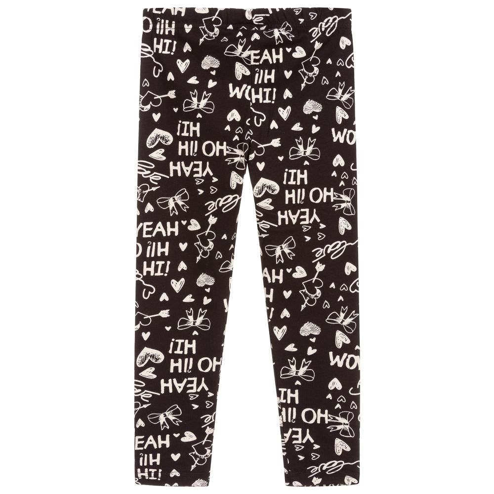 iDO Малыши-Girls Black Cotton Leggings | Childrensalon Outlet