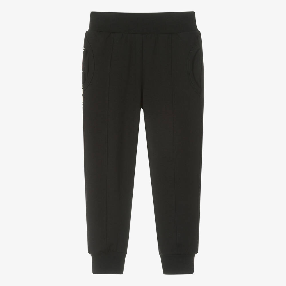 Girls black joggers store