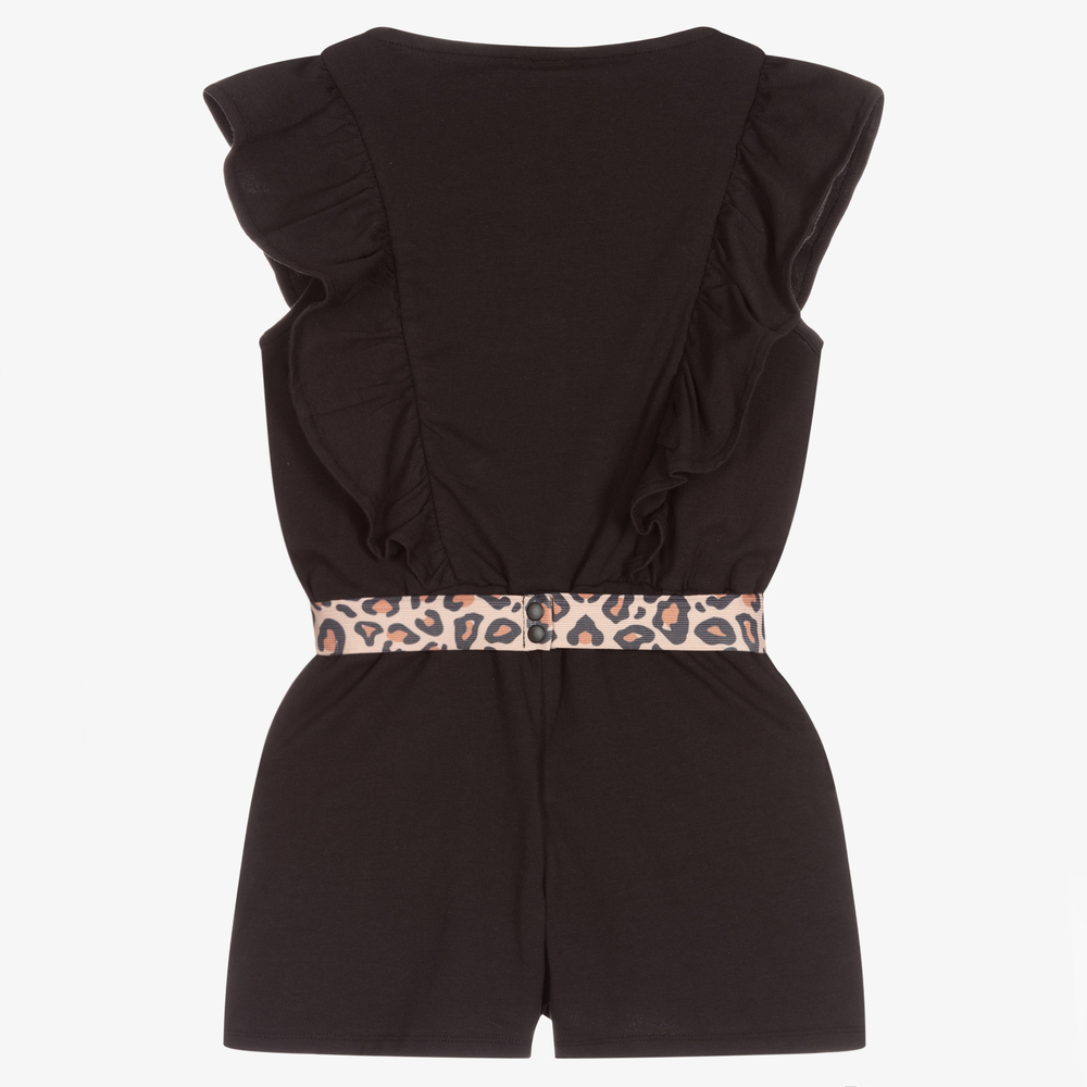 iDO Для младших-Черный хлопковый комбинезон для девочек | Childrensalon Outlet