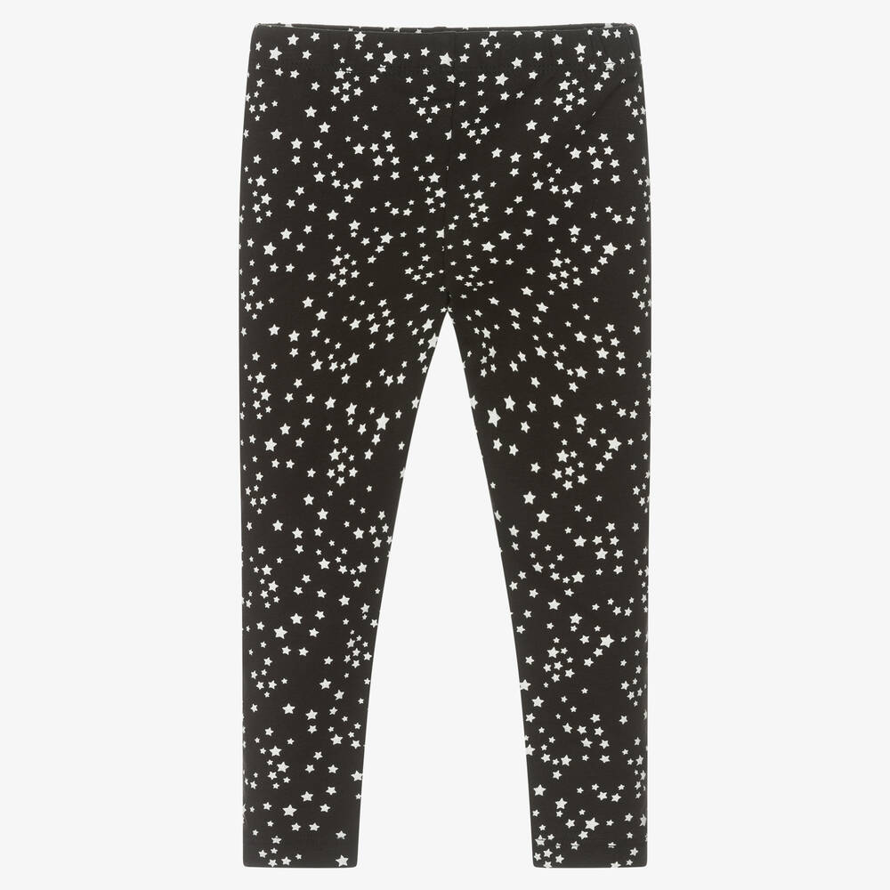 iDO Малыши-Черные хлопковые легинсы со звездами для девочек | Childrensalon Outlet