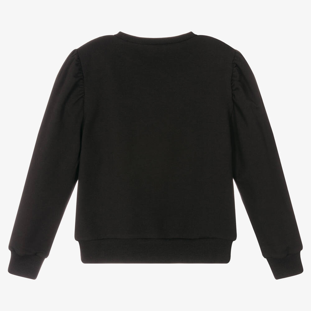 iDO Для младших-Girls Black Cotton Sweatshirt | Childrensalon Outlet