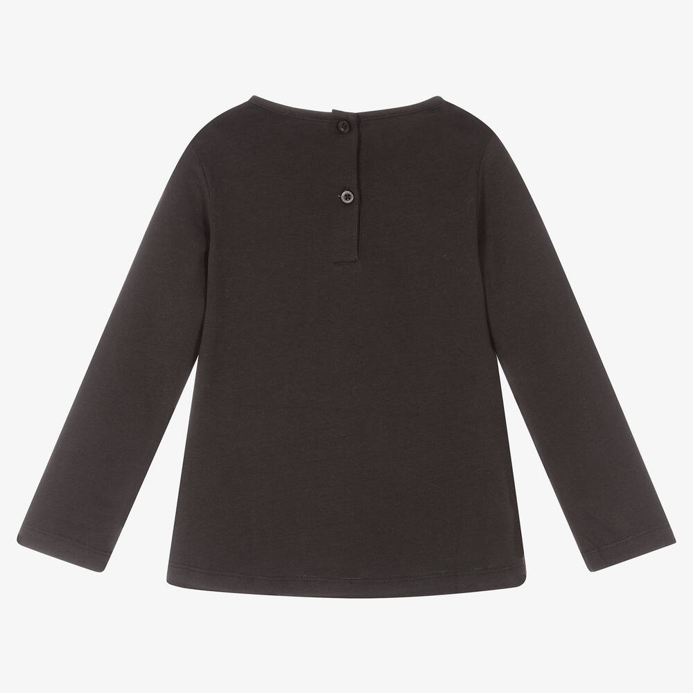 iDO Baby-Girls Black Cotton Top | Childrensalon Outlet