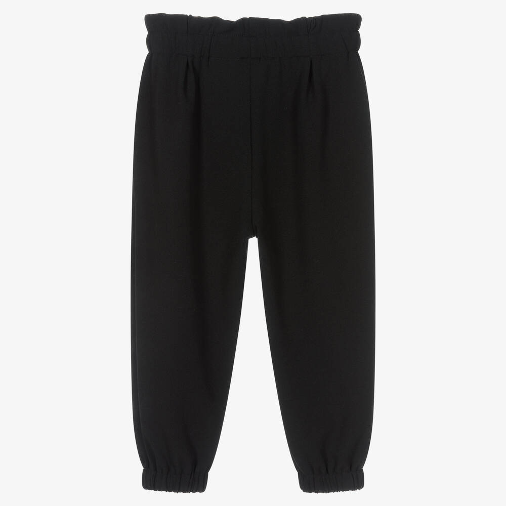 iDO Baby Girls Black Crepe Trousers Childrensalon Outlet