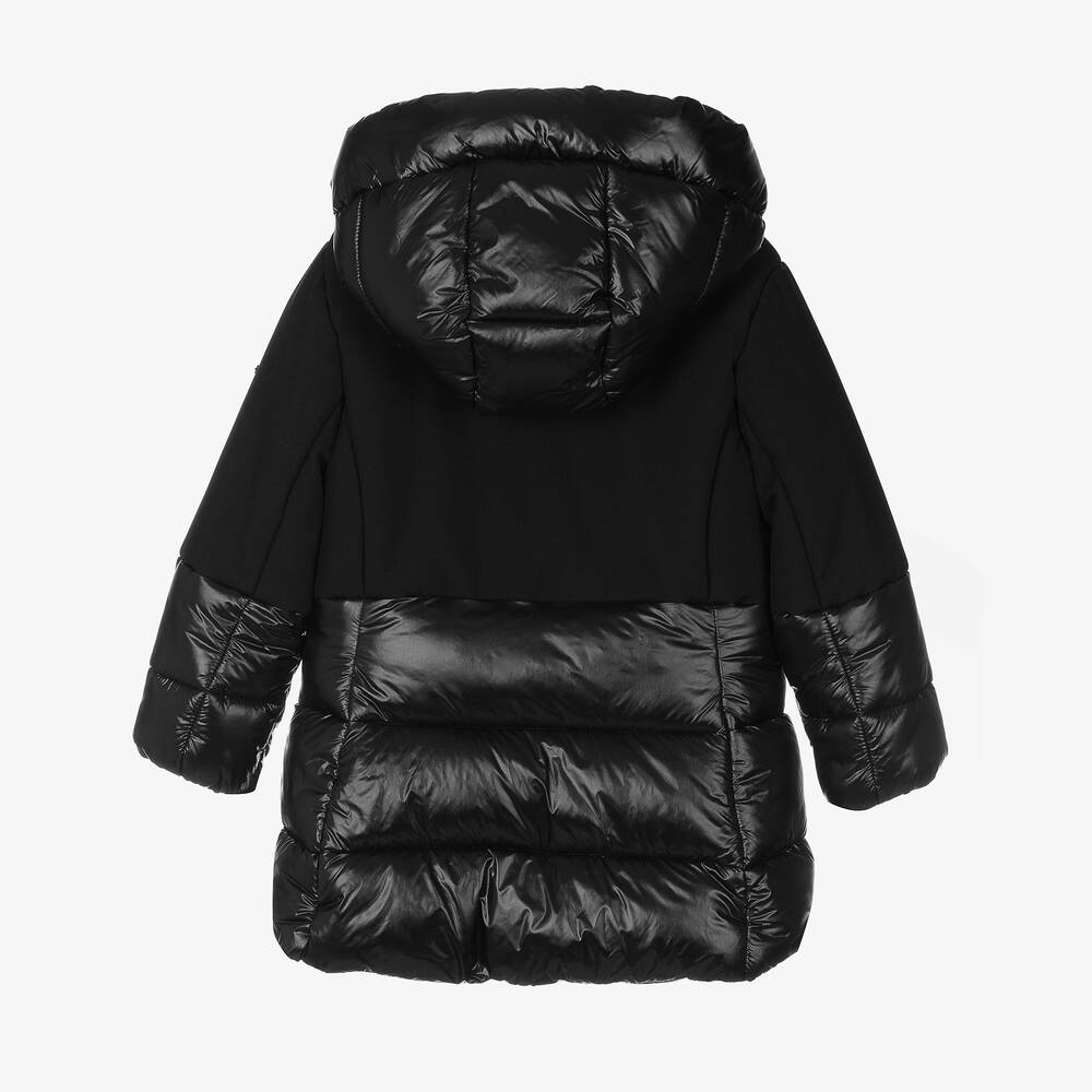iDO Baby-Girls Black Hooded Puffer Coat | Childrensalon Outlet