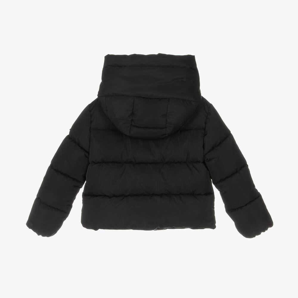 iDO Для младших-Черный пуховик с капюшоном | Childrensalon Outlet