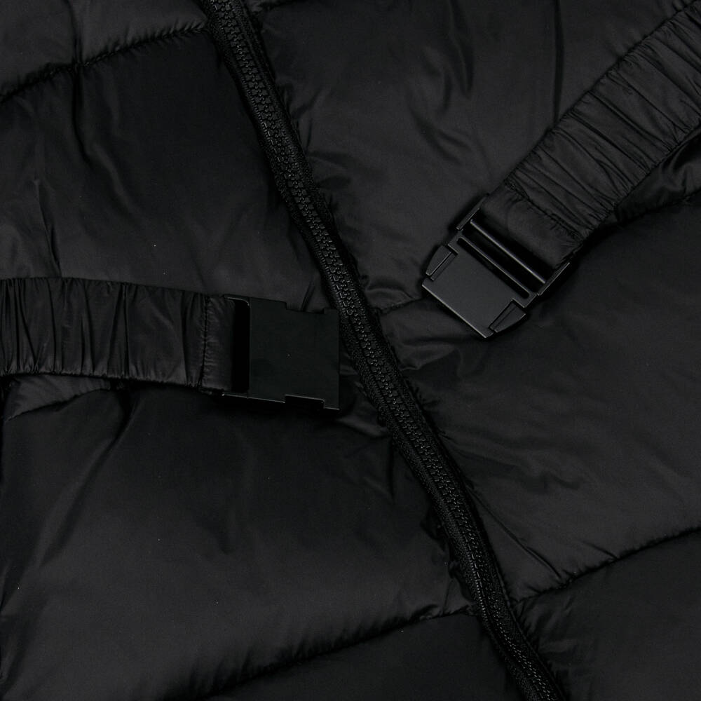 iDO-Girls Black Padded Puffed Coat with Belt | Childrensalon Outlet