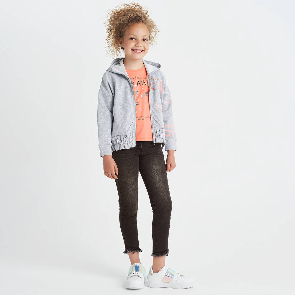 iDO Junior-Girls Black Slim Denim Jeans | Childrensalon Outlet