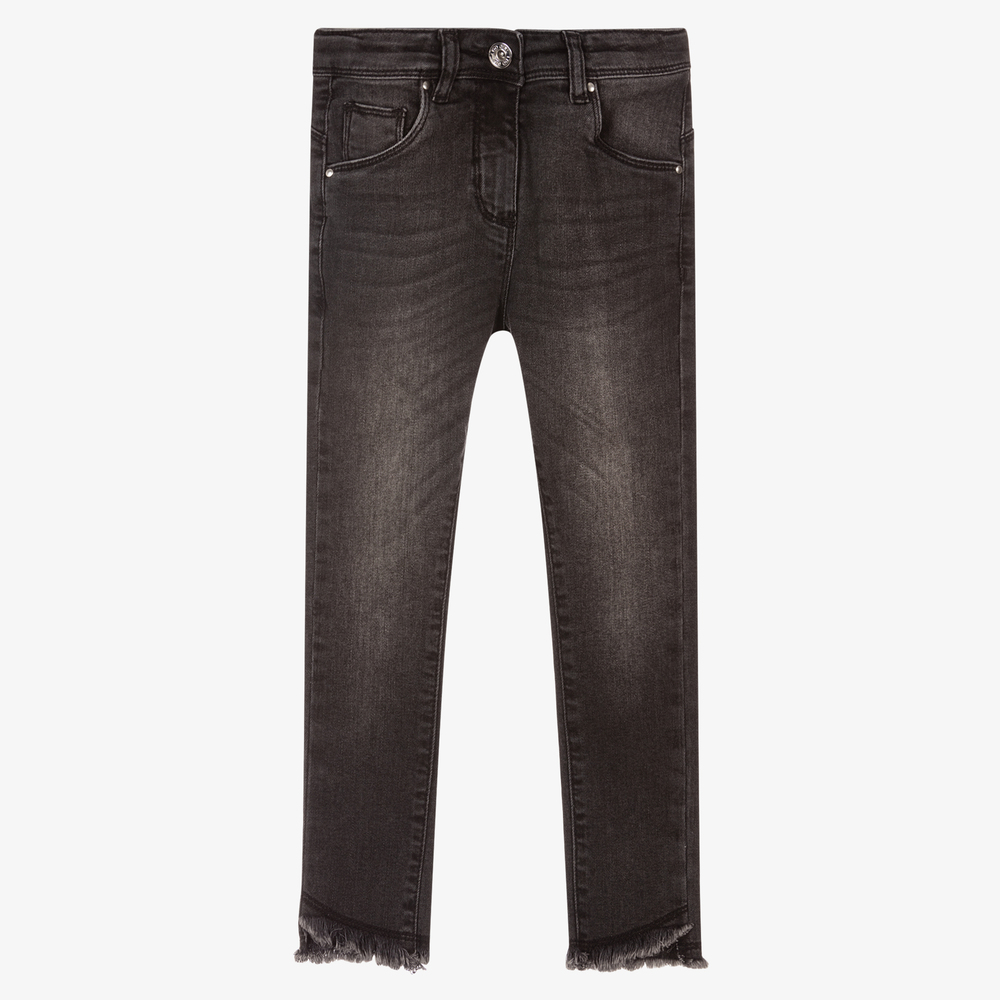iDO Junior - Schwarze Slim-Fit-Jeans (M) | Childrensalon