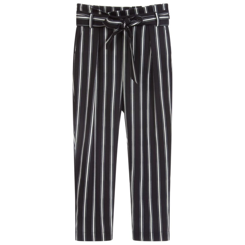 iDO Junior - Girls Black & White Trousers | Childrensalon