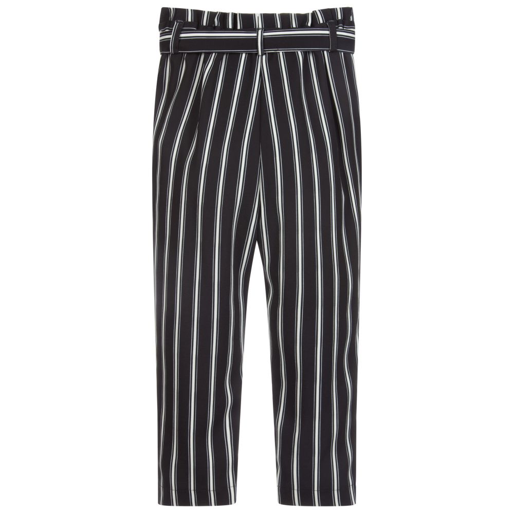 iDO Junior-Girls Black & White Trousers | Childrensalon Outlet