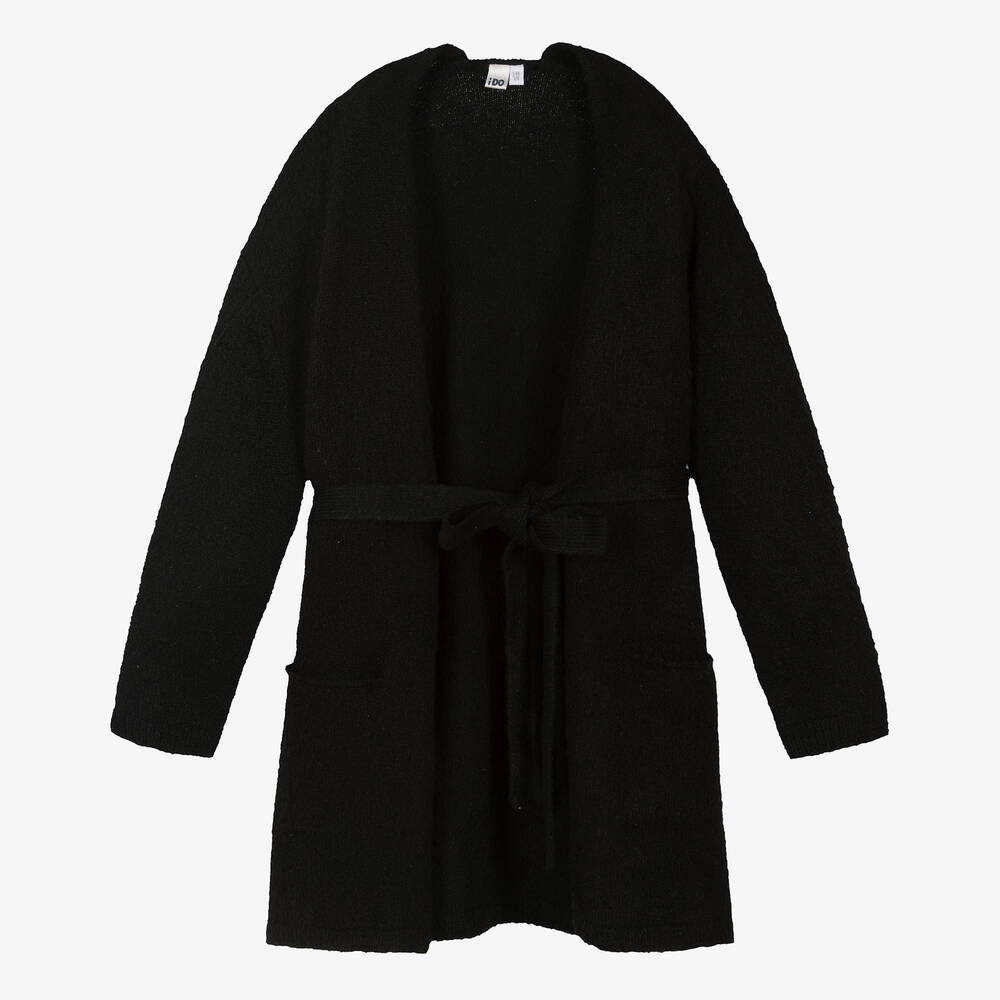 iDO Junior - Cardigan noir en laine Fille | Childrensalon