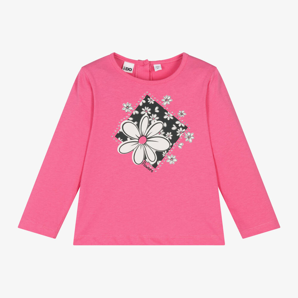 iDO Baby-Girls Blooming Pink Cotton Tee | Childrensalon Outlet