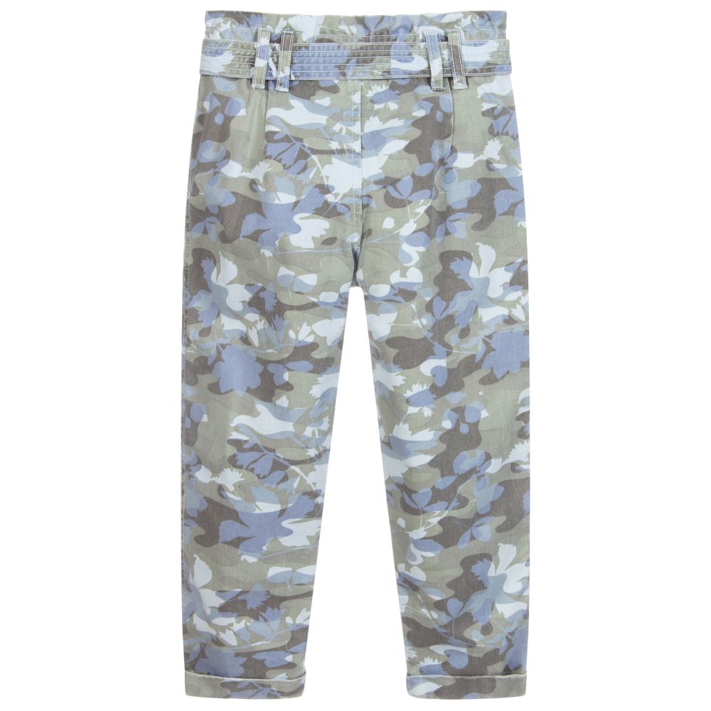 Blue Camo Print  Girls Signature Leggings  Denimaxx