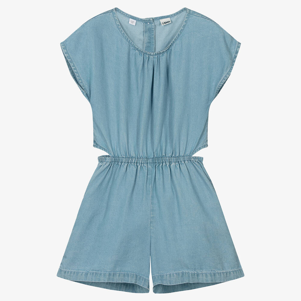 iDO Junior - Chambray-Playsuit mit Cut-out blau | Childrensalon