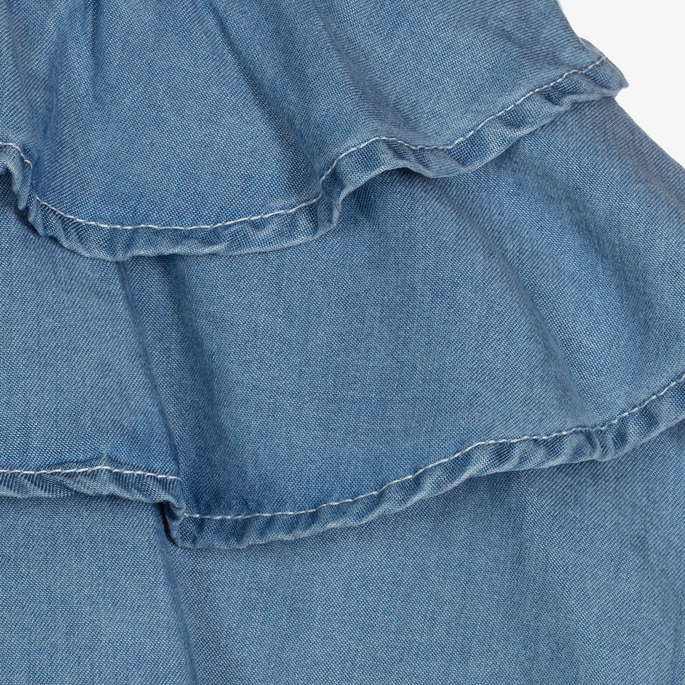 iDO Малыши-Синее платье из шамбре для девочек | Childrensalon Outlet