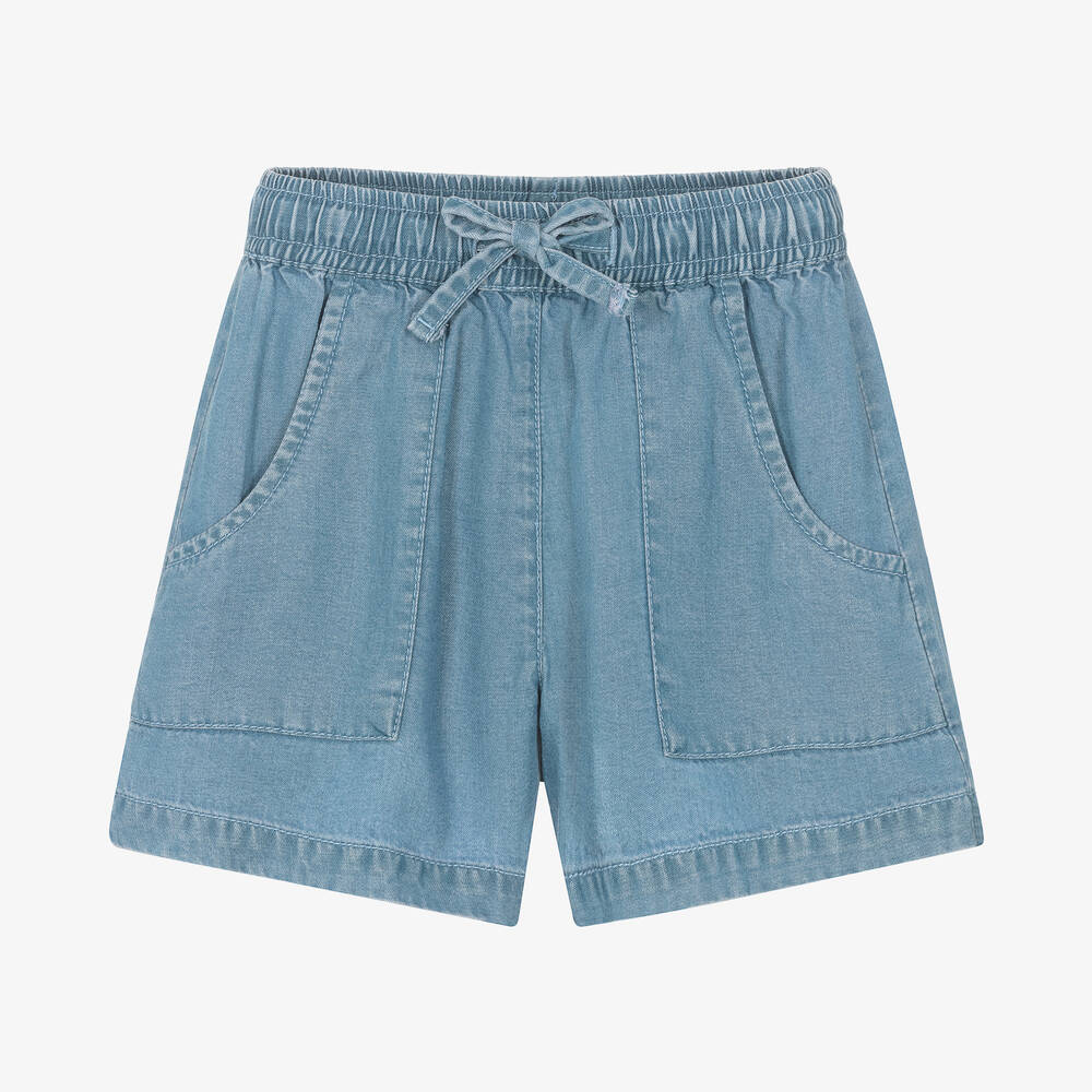 iDO Baby - Short bleu en chambray fille | Childrensalon