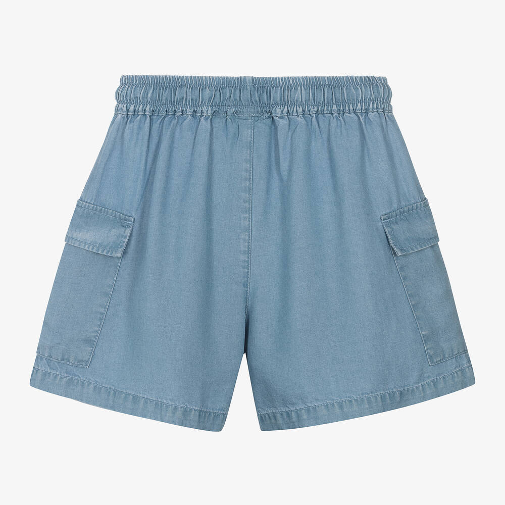 iDO Для младших-Girls Blue Chambray Shorts | Childrensalon Outlet