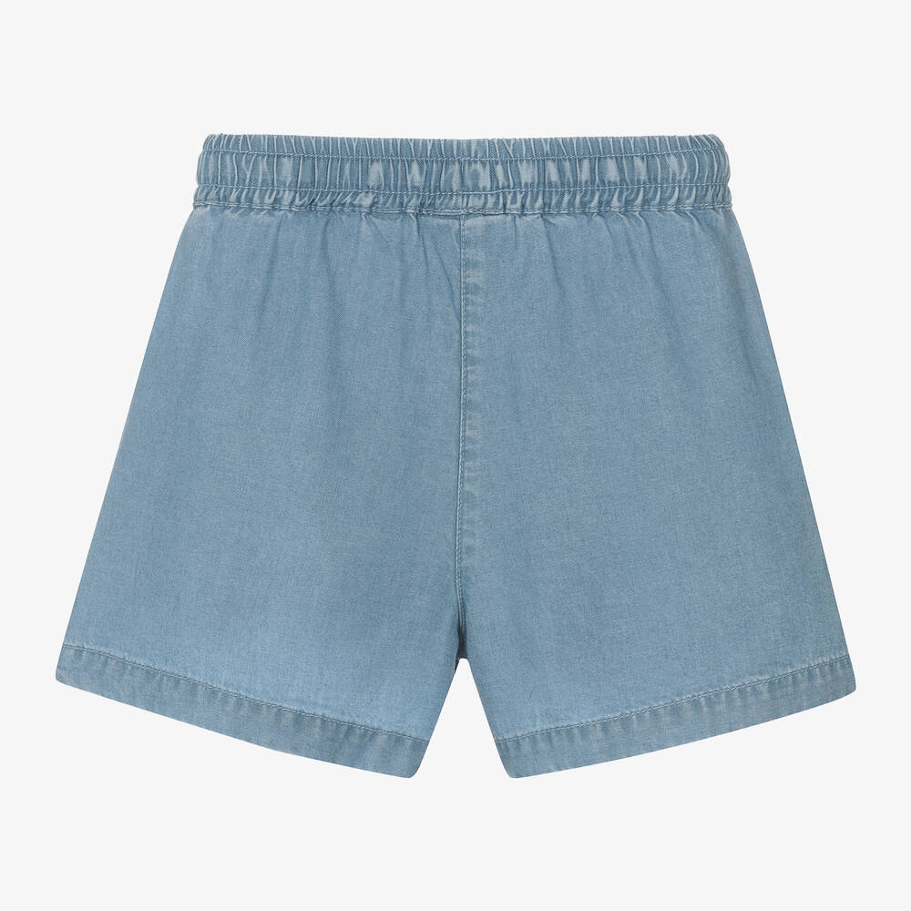 iDO Baby-Girls Blue Chambray Shorts | Childrensalon Outlet