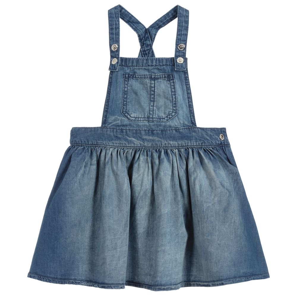 Ido Baby Girls Blue Cotton Dress Childrensalon Outlet