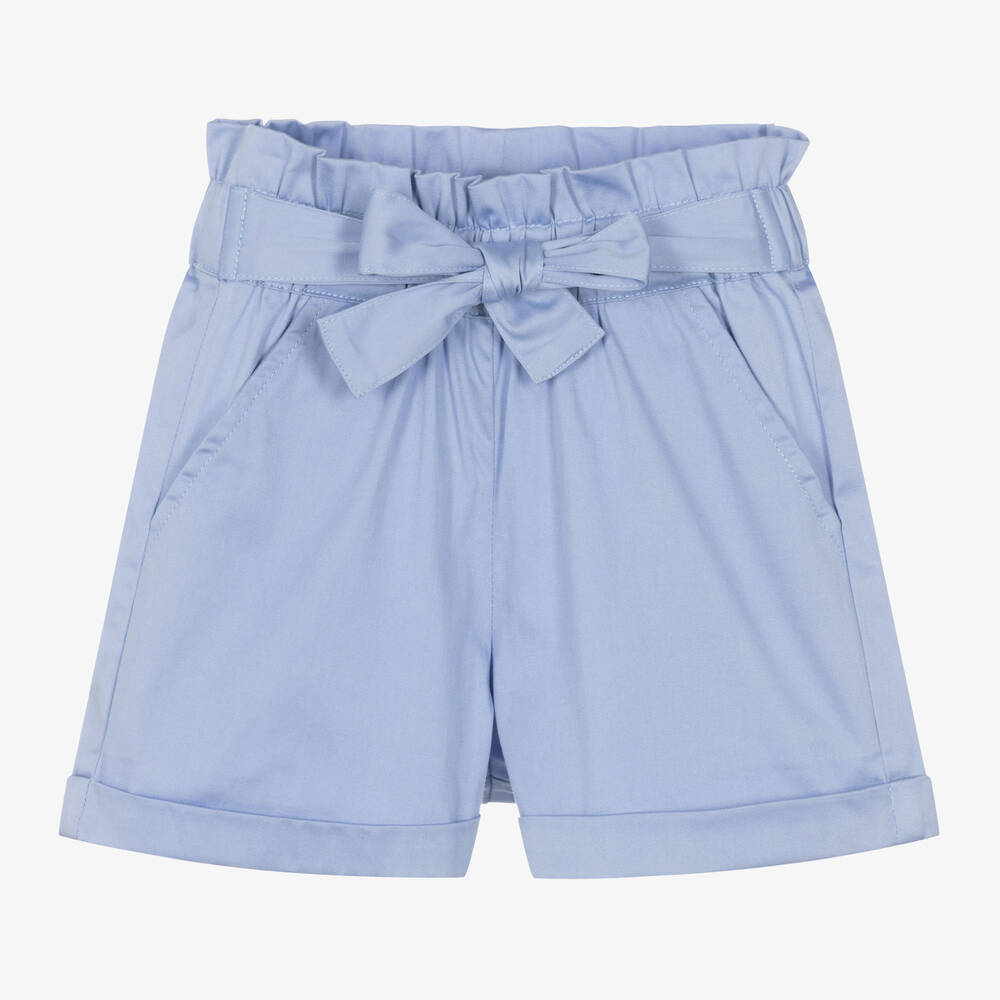 iDO Baby-Girls Blue Cotton Shorts | Childrensalon Outlet