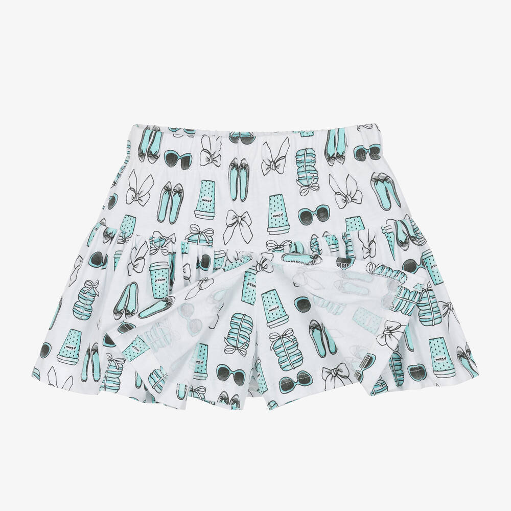 iDO Baby-Girls Blue Cotton Skirt Set | Childrensalon Outlet