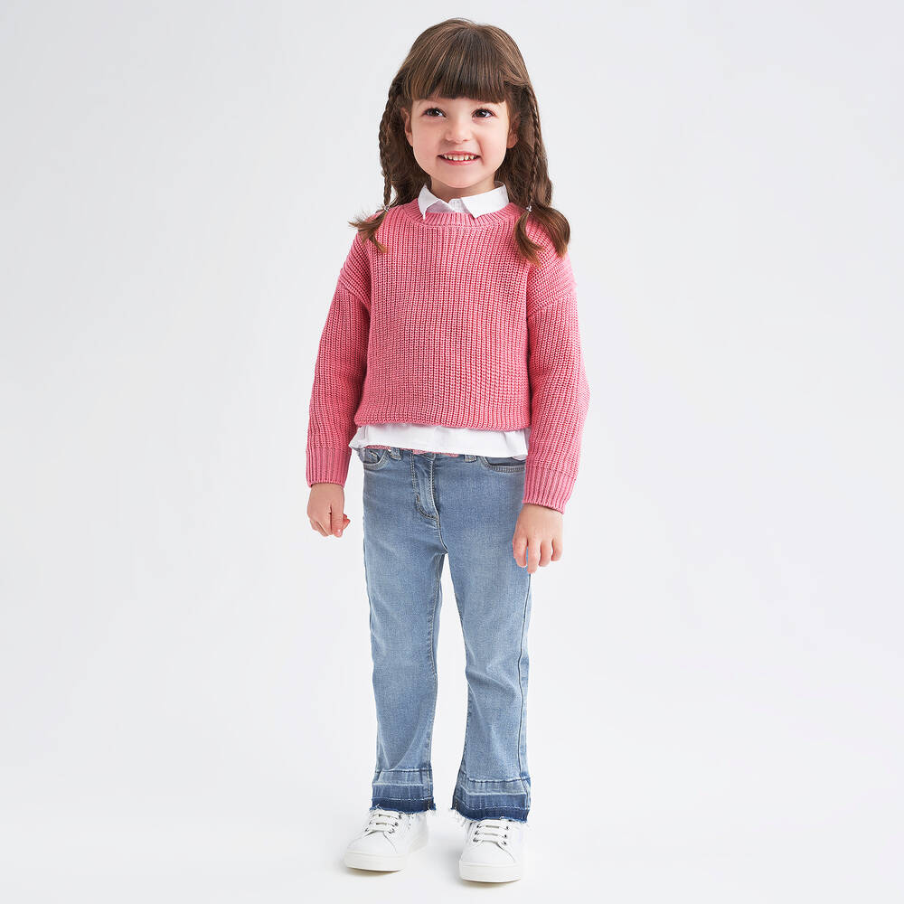iDO Малыши-Girls Blue Denim Bootcut Jeans | Childrensalon Outlet