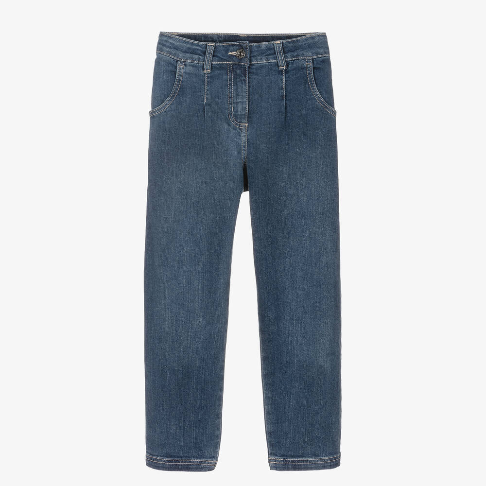iDO Junior - Синие джинсы с высокой талией для девочек | Childrensalon