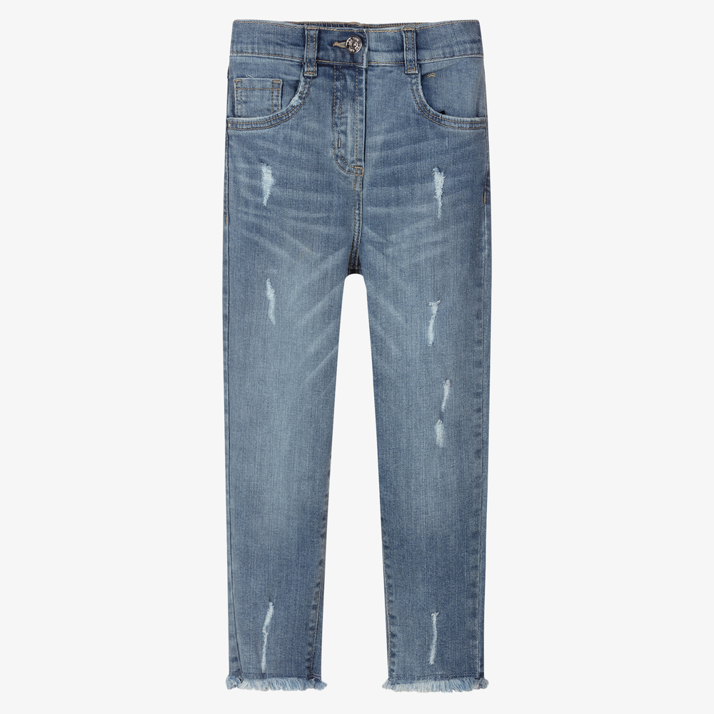 iDO Junior - Blaue Stretch-Jeans für Mädchen | Childrensalon