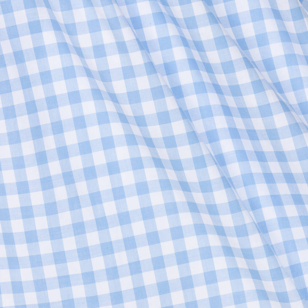 iDO Для младших-Голубое хлопковое платье в клетку | Childrensalon Outlet