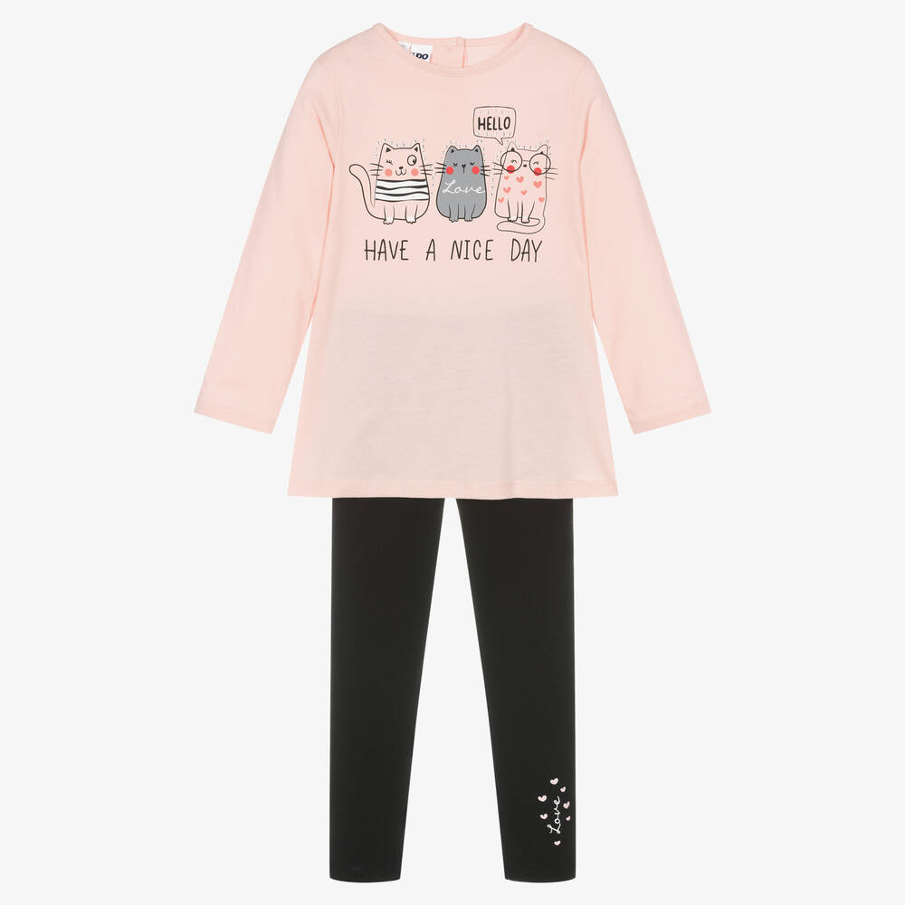 iDO Baby - Girls Blue & Pink Legging Set | Childrensalon