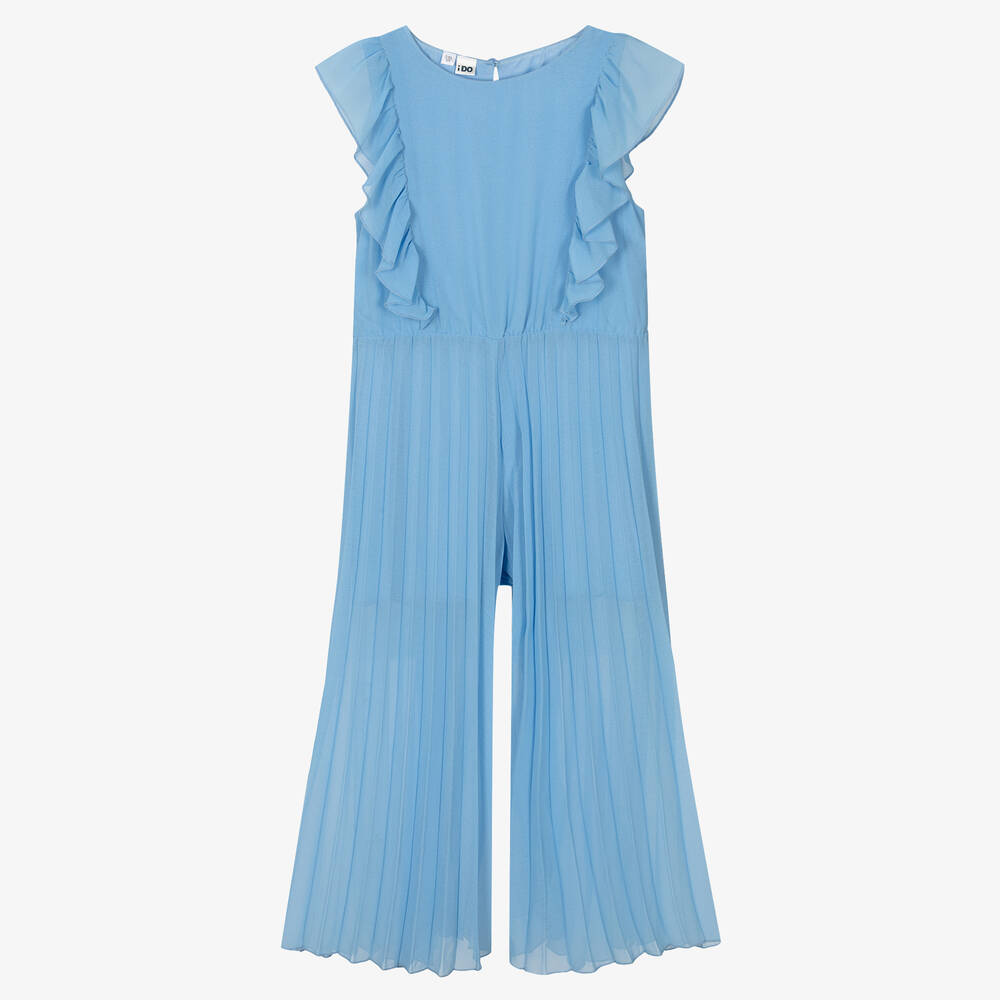 آي دو Junior-جمبسوت شيفون لون أزرق للبنات | Childrensalon Outlet