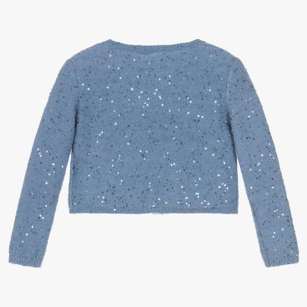 Blue sparkly cardigan top