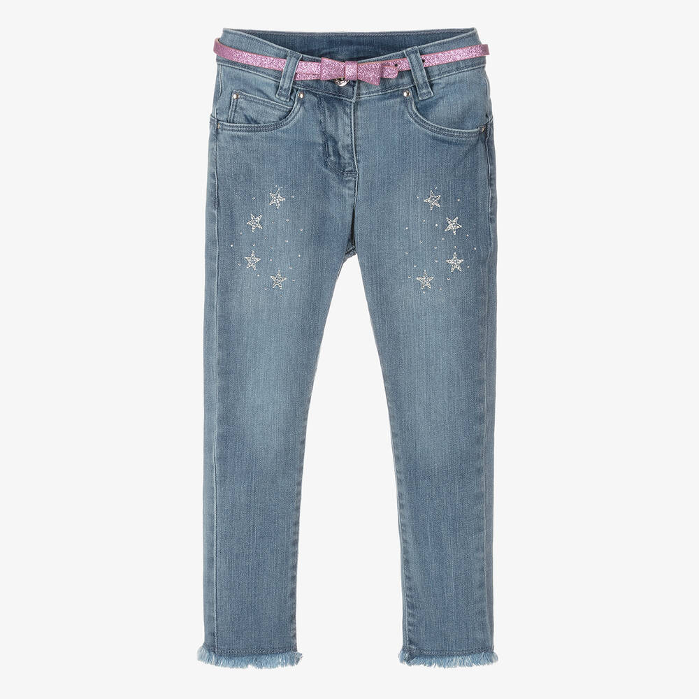 iDO Baby - Girls Blue Slim Fit Denim Jeans | Childrensalon