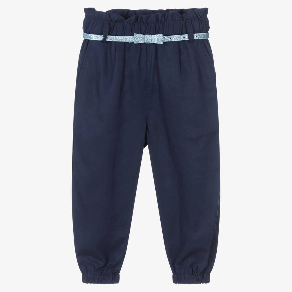 iDO Baby - Blaue Karottenhose mit Gürtel | Childrensalon