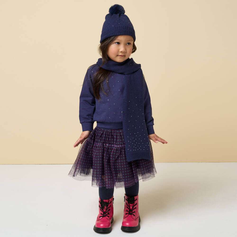 iDO Baby-Girls Blue Tulle Party Skirt | Childrensalon Outlet