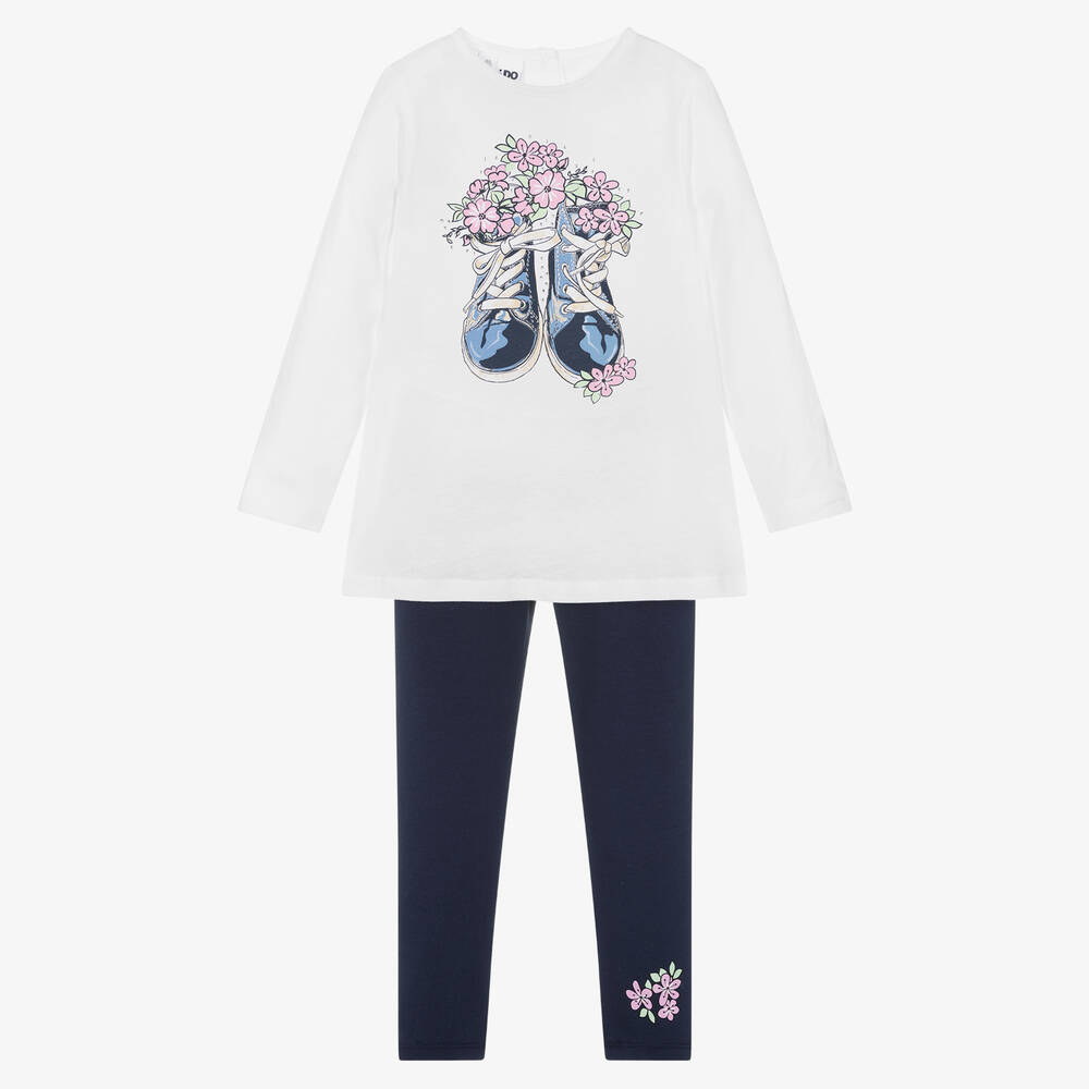 iDO Baby - Ensemble legging bleu et blanc | Childrensalon