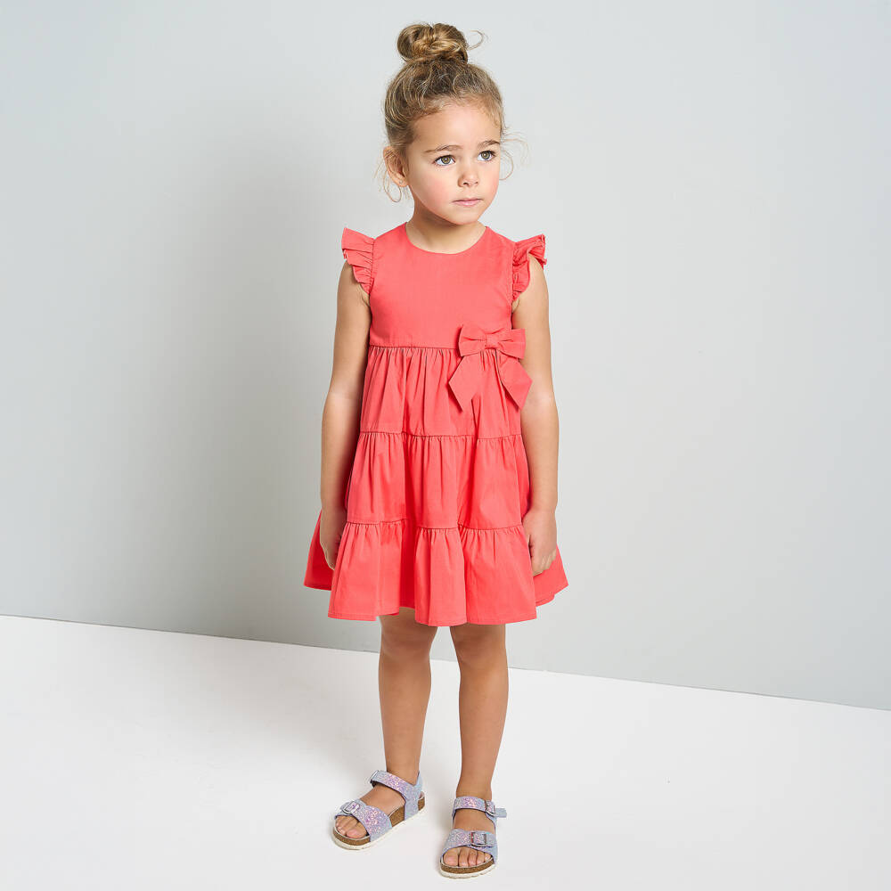 iDO Baby-Girls Blush Poplin Ruffle Dress | Childrensalon Outlet