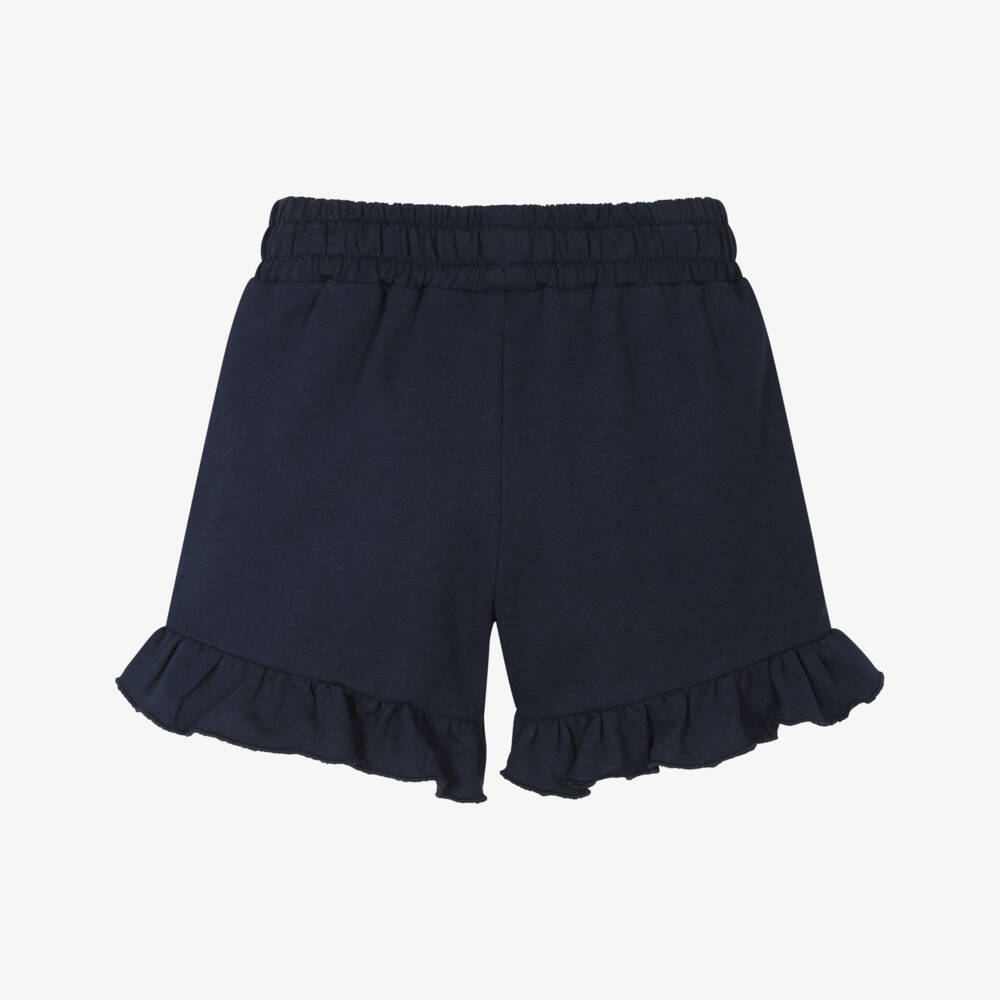 iDO Baby-Girls Breezy Blue Ruffle Knit Shorts | Childrensalon Outlet