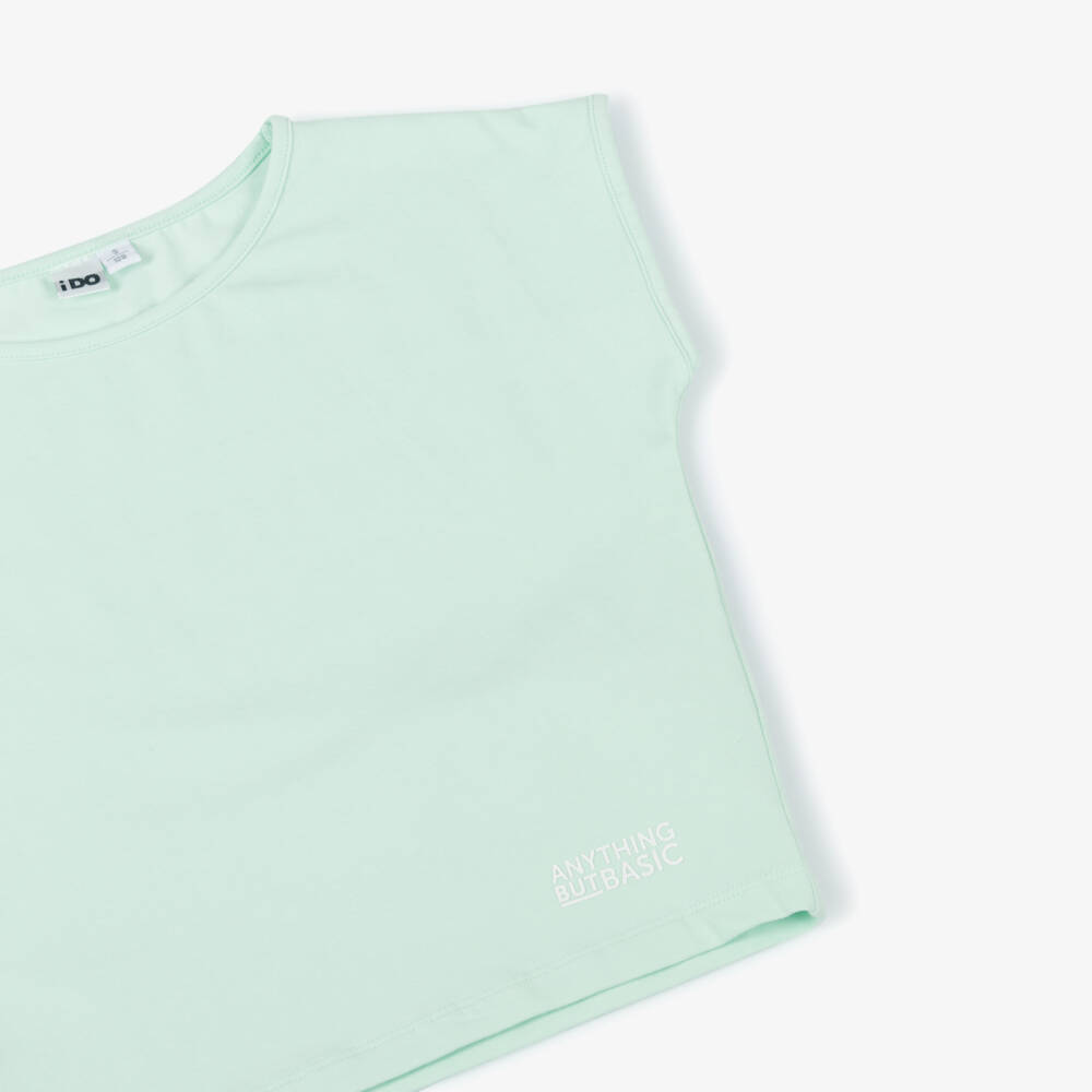 iDO Junior-Girls Chic Mint Green Tee | Childrensalon Outlet