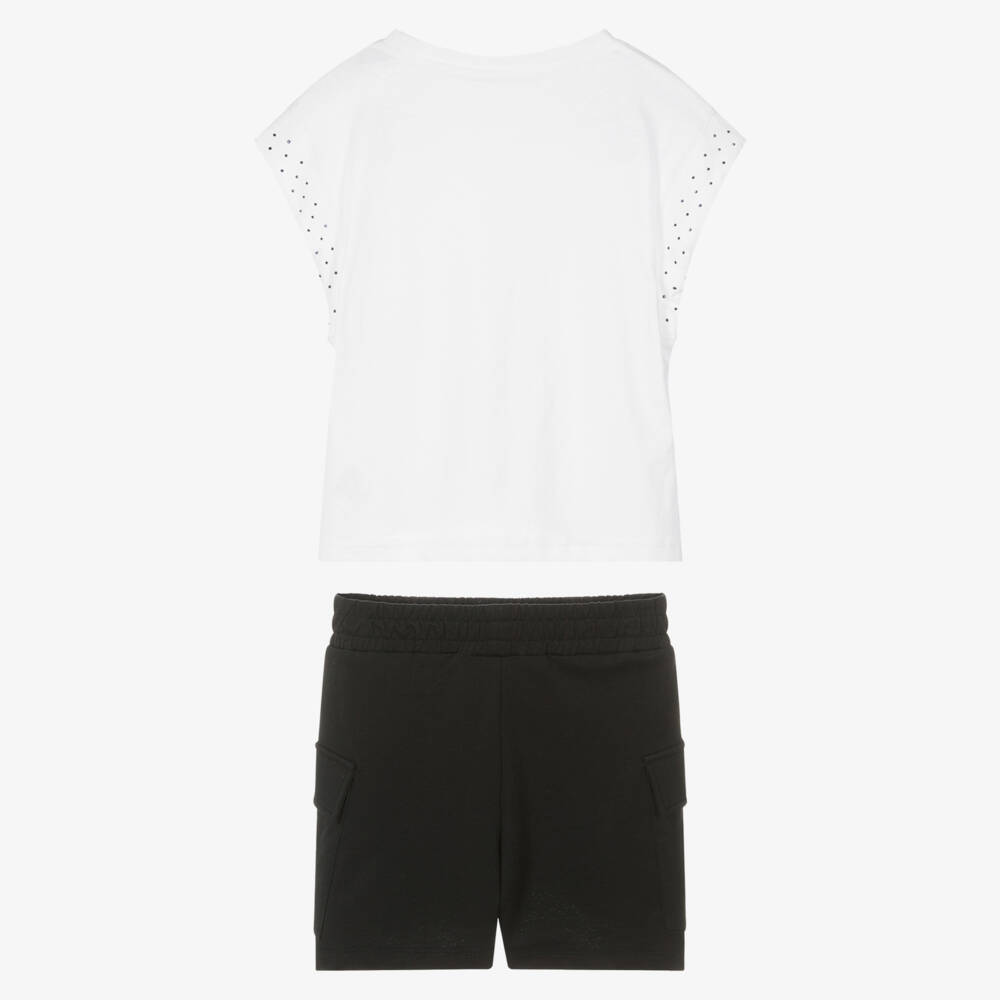 iDO Junior-طقم شورتات قطنية مزينة بالجواهر للبنات | Childrensalon Outlet