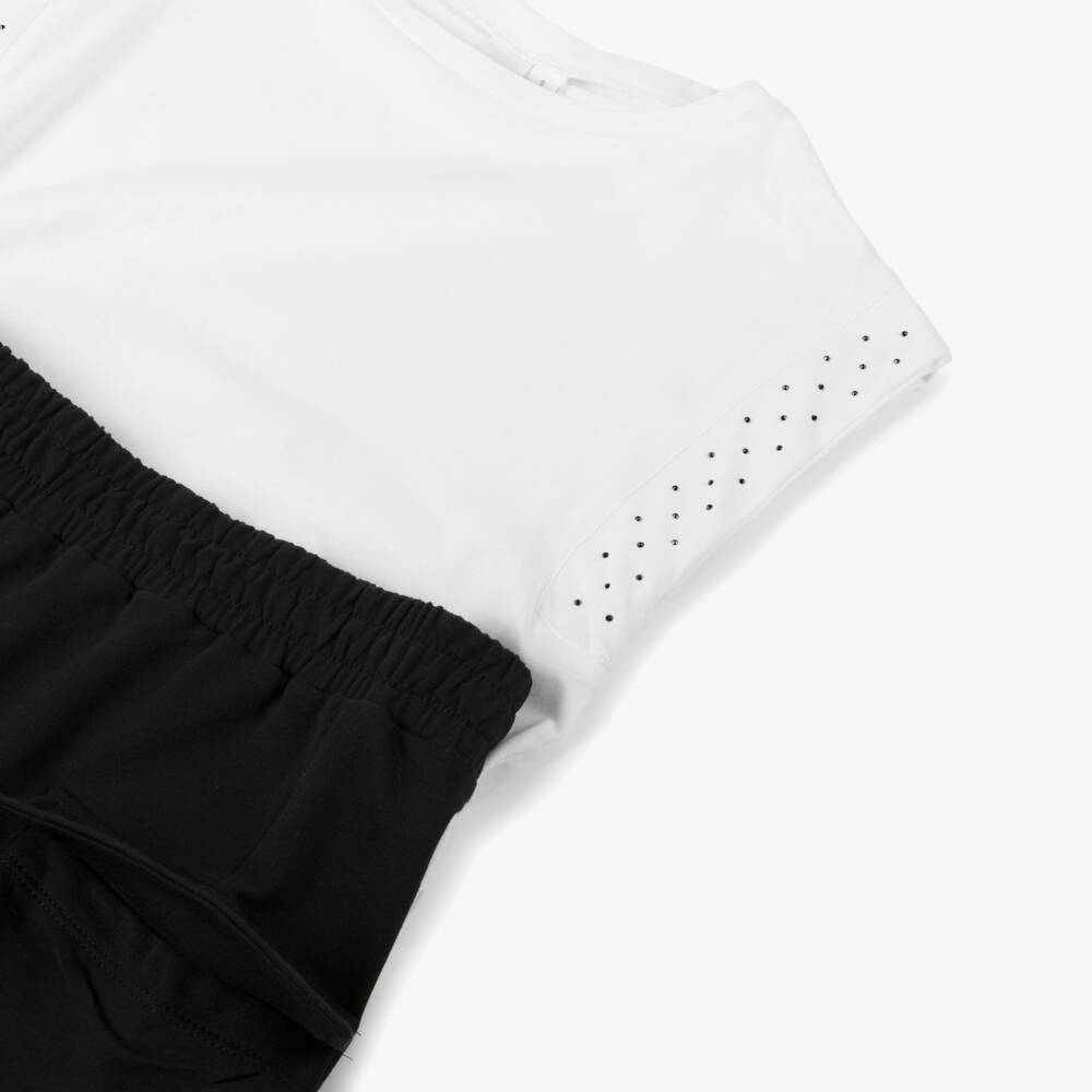 iDO Junior-طقم شورتات قطنية مزينة بالجواهر للبنات | Childrensalon Outlet