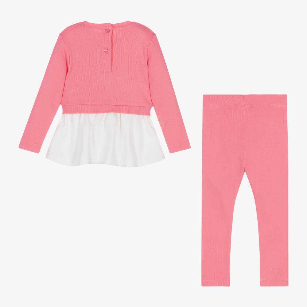 iDO Baby-Girls Cotton Pink Outfit Set | Childrensalon Outlet