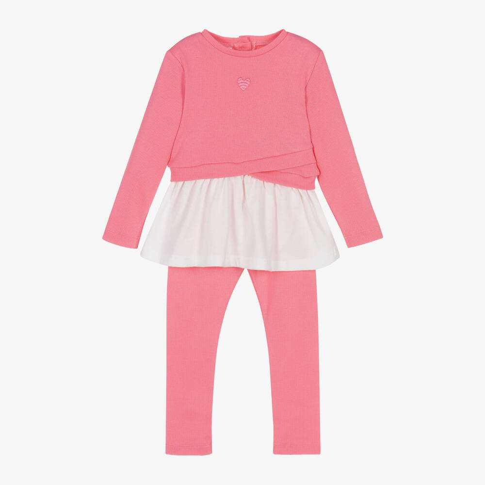 iDO Baby-Girls Cotton Pink Outfit Set | Childrensalon Outlet